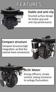 Conjunto de Roda de Direção Horizontal AGV com Tração por Motor Elétrico CC MDBOT e Design Recartilhado - Product Image 5