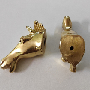 Brass Horse Head <strong>Shaped</strong> Cabinet Pull <strong>Knob</strong> <strong>Drawer</strong> Hardware Wardrobe Cupboard Equestrian Style Home Furniture - Product Image 2