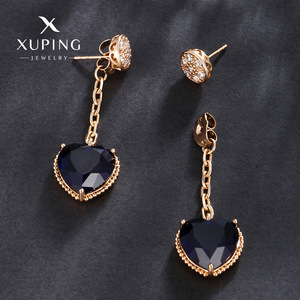 <span class=keywords><strong>Orecchini</strong></span> XUPING all'ingrosso, placcati oro 18 carati, <span class=keywords><strong>con</strong></span> zaffiro a forma di cuore, <span class=keywords><strong>pendenti</strong></span>, gioielli da donna, alla moda, regalo per feste - Product Image 1
