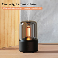 Diffuseur d'Huiles Essentielles Portable Humidificateur d'Air Lampe Bougie Diffuseur d'Arômes Veilleuse LED Recharge USB Logo et Boîte Personnalisables