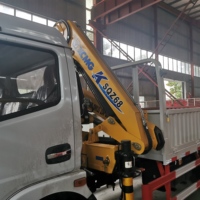 Mini-grue montée sur camion à prix d'usine, 3,2 tonnes, avec moteur et boîte de vitesses de haute qualité