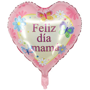 Nuevo 18 pulgadas español Feliz Día DE LA MADRE Feliz <span class=keywords><strong>Dia</strong></span> Mama corazón rojo globos de aluminio <span class=keywords><strong>Dia</strong></span> De La Madre Globos para decoración de fiesta - Product Image 2