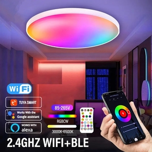 Smart WIFI LED Luz de techo redonda RGBCW Tuya APP Regulable Alexa Asistente de Google Compatible Dormitorio Sala de estar - Product Image 4