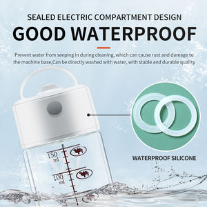 Mug à café en verre avec logo personnalisé, agitation automatique, étanchéité par une seule touche, base antidérapante, poignée portable, compatible lave-vaisselle - Product Image 2