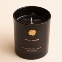 Bougie parfumée à la cire de soja - Style nordique - Fabriquée à la main - Verre en forme de gobelet - Parfum grenade - Pour usage intérieur - Décoration d'anniversaire