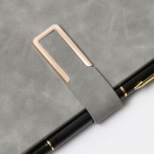 Custom A5 Binder Leather Business Notebook 100 Sheet PU Loose-<b>Leaf</b> Planner with Magnetic Buckle for School Use - Product Image 4