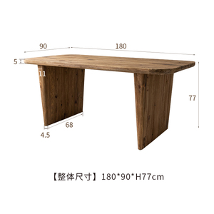 Set tavolo da pranzo rustico in legno massello di pino e sedia soggiorno tavolo da tè panca mobili per sala da pranzo - Product Image 5