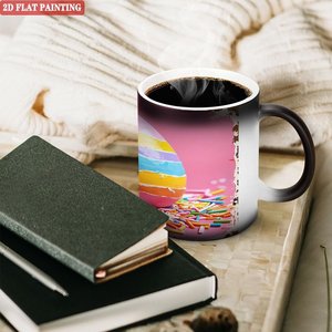 Sublimation Factory Blank Mug Frosted Black 11oz <b>Ceramic</b> Heat Activated <b>Cup</b> - Product Image 3