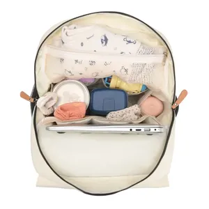 <span class=keywords><strong>Sac</strong></span> à dos pour couches de bébé, <span class=keywords><strong>sac</strong></span> de maternité pour maman, <span class=keywords><strong>sac</strong></span> de voyage imperméable en microfibre et cuir, <span class=keywords><strong>sac</strong></span> de rangement pour les affaires de bébé - Product Image 4