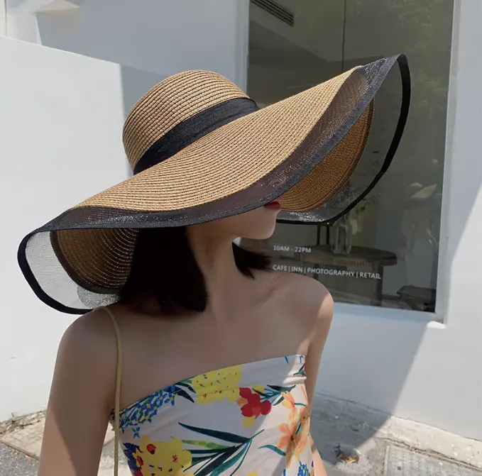 Vintage Stijl Riem Hot Sell Sombrero Grote Mexicaanse Partij Hoge Kwaliteit Gehaakte Emmer Kant Mode Elegante Strohoed Voor Vrouwen