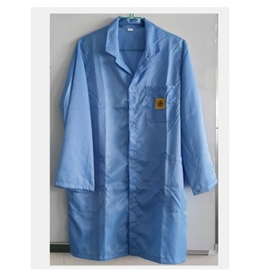 معطف مختبر مضاد للكهرباء الساكنة من ماكسشارر باللونين الأبيض والأزرق، ملابس صحية تستخدم في المستودعات والغرف النظيفة، زي مخصص للعمال - Product Image 3