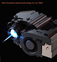 Projecteur portable mini 4K avec moteur scellé, prise en charge 1080P, mise au point automatique, correction trapézoïdale automatique, haut-parleurs intégrés, applications multiples pour USB AV AUX