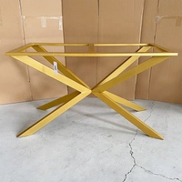 Table en acier inoxydable à prix d'usine avec pieds carrés, meubles, pieds de table, base de meubles, acier inoxydable doré, métal, salle à manger, fer, moderne