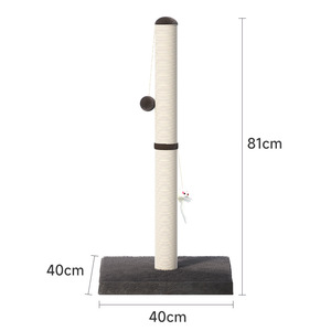 <b>Cat</b> Tree Minimalist Standing <b>Scratching</b> <b>Post</b> 81cm Height With Toy <b>For</b> <b>Cats</b> Indoor Use - Product Image 1