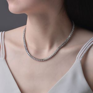 925 Sterling <b>Silver</b> Ice Out Diamond <b>Tennis</b> Chain <b>Necklace</b> 4mm Women Chain Bling Bracelet Fashion Women Jewelry - Product Image 4