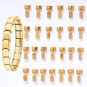 Set de Dijes de Letras Cuadrados Modulares Italianos para Pulsera, Accesorio de Joyería DIY Unisex, Regalo - Product Image 1