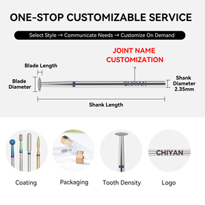 Chiyan Nail Tool nhà sản xuất tùy chỉnh Flat Head Nail Salon Nail Remover lớp biểu bì khoan bit - Product Image 4