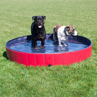 Baignoire gonflable extra-large en PVC pour animaux de compagnie, piscine pliable portable, remplissage et vidange faciles, écologique, capacité max. 600L, intérieur/extérieur