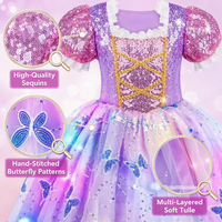 Robe de princesse lumineuse à LED pour filles, Costume de Cosplay de personnage de jeu lumineux, tenue fantaisie pour fête de nuit d'halloween pour enfants