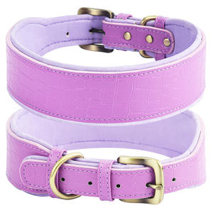 Knochenmuster-PU Moderner Luxus Weicher Outdoor-Halsband mit Baumwollfutter für Mittelgroße und Große Hunderassen - Product Image 6