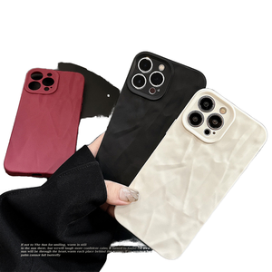 Vỏ Điện Thoại Rõ Ràng Thời Trang Điện Thoại Di Động Trường Hợp Đối Với iPhone 15 Cho Iphones 15 Pro Max 14 13 <span class=keywords><strong>12</strong></span> 11 Matte Màu Đen Hình thoi Gấp Thiết Kế - Product Image 1