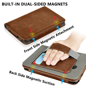 Étui en cuir PU pour liseuse électronique Kobo Clara Color 2E BW 6 pouces, avec fonction veille/réveil automatique magnétique, dragonne et support, fente pour cartes - Product Image 4