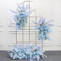 Série Rose Bleue : Arche de fleurs artificielles en soie pour événements et fêtes, idéale pour les mariages du Nouvel An
