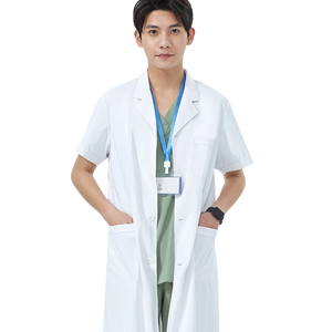 เสื้อโค้ทสำหรับห้องแลปสำหรับทั้งชายและหญิงเสื้อคลุมสีขาวระบายอากาศได้ดีสำหรับทันตแพทย์ชุดร้านขายยา - Product Image 1