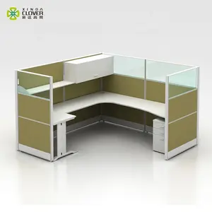 Contemporary Office Modular Partition L Shape Workstation Panel Office Furniture Cubicle