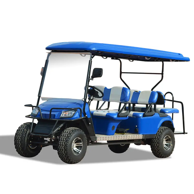 Xe 6 8 chỗ ngồi 2-4 chỗ ngồi xăng Golf giỏ hàng nâng điện off-road xe đẩy Golf với pin