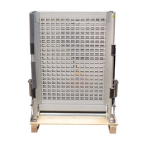 Rampe de chargement pour fauteuil roulant en alliage d'aluminium légère, pliable manuellement, antidérapante, perforée et ondulée, avec vérin à gaz
