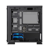 GAMEMAX M65 Mid Tower MicroATX Computer Case with Double Tempered Glass Fan-Cooled Audio Front Ports-Stock