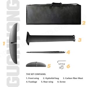 Venta caliente GY01 Wing Foil Set Mástil de aluminio con tablero EFoil para windsurf y bombeo Wave Water Play Surfboard Hydrofoil - Product Image 4