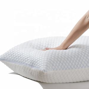 Juego De <span class=keywords><strong>Almohada</strong></span> refrescante tamaño Queen con <span class=keywords><strong>relleno</strong></span> adicional <span class=keywords><strong>almohada</strong></span> de espuma viscoelástica triturada con funda lavable para dormir con estómago lateral y trasero - Product Image 3