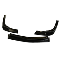 3pcs Noir Brillant Style Fibre de Carbone Lèvre de Pare-chocs Avant et Kit de Carrosserie Splitter Chevrolet Corvette C5 1997-2004 Accessoires de Voiture