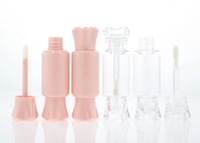 Tube vide personnalisé pour rouge à lèvres, pièces, couleur rose, brillant, tube transparent, vente en gros