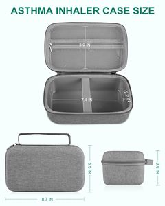 Étui portable pour <span class=keywords><strong>inhalateur</strong></span> d'asthme, nébuliseur et dispositif d'espacement – Rangement pour tous les modèles d'inhalateurs – Étui de transport pour masques - Product Image 4