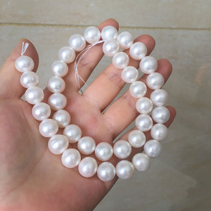 AA + 10.5-11.5mm forme perle d'eau douce brin haut lustre couleur blanche perles naturelles en vrac petit défaut bonne qualité en gros - Product Image 1