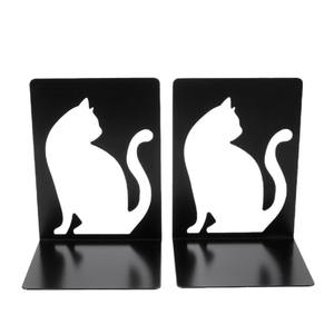 Serre-livres en métal ajouré vintage, motif Chat d'ombre d'arbre et Tour Eiffel de <span class=keywords><strong>Paris</strong></span>, support de lecture, fournitures de bureau, pince à livre, bloque-livre - Product Image 5