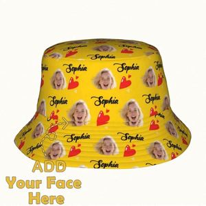 Bob personnalisé avec photo pour homme – Idéal pour l'été, la plage, les festivals, Halloween – Motif à carreaux et dessin animé pour usage quotidien - Product Image 2