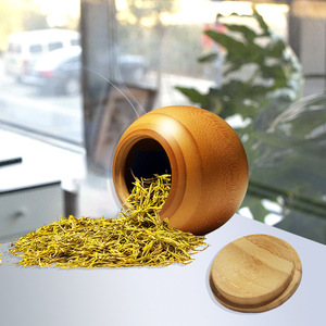 Bamboo Tea Canister Wooden Lid Mortise Tenon Structure For Tea Storage Gift Craft China Origin - Product Image 3