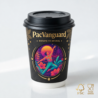 Gobelets en papier rotatifs personnalisés avec logo pour événements, restauration, service de boissons, 10, 12, 16 oz, gobelets en papier pour cappuccino