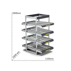 Crémaillère dynamique Fami Kanban FIFO ST1102 1100x1009x2009mm avec 4 cadres inclinés - Product Image 4