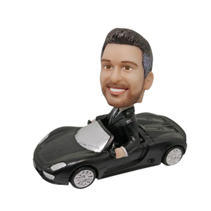 Personnalisez Votre Propre Résine Conduite Papa Bobble Tête Mâle Conduite <span class=keywords><strong>Sa</strong></span> Voiture Cool Figure Collection Bobblehead Statue - Product Image 3
