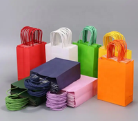 Sacs en papier kraft de luxe de haute qualité pour l'emballage alimentaire, biodégradables/compostables, avec poignées imprimées sur mesure, prix de gros usine