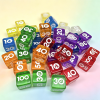 Dés carrés en acrylique transparent de qualité supérieure 20 mm, OEM, cube à 6 faces, symboles numériques, surface gravée sur mesure, durable, écologique pour