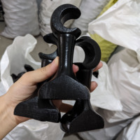 Ensemble de tringle à rideau en bois noir, supports d'extrémité et anneaux d'oeillet en plastique, tringle à rideau de 28MM, tringle en bois