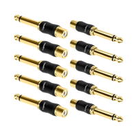 Adaptateur Togconn RCA femelle vers 6,35 mm TS mâle, 10 pièces