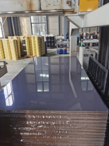 Panneau en MDF stratifié blanc <span class=keywords><strong>Melanie</strong></span> / Design marbré brillant UV - Product Image 3