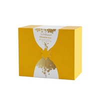 Boîte cadeau à double porte en papier spécial bronzage pour l'emballage de téléphones portables, d'écouteurs et de cosmétiques avec estampage UV et gaufrage